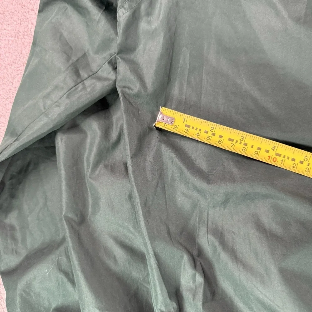 Polo Golf Ralph Lauren Mens L Green Windbreaker Side Zip Pullover Mesh Lined Vtg